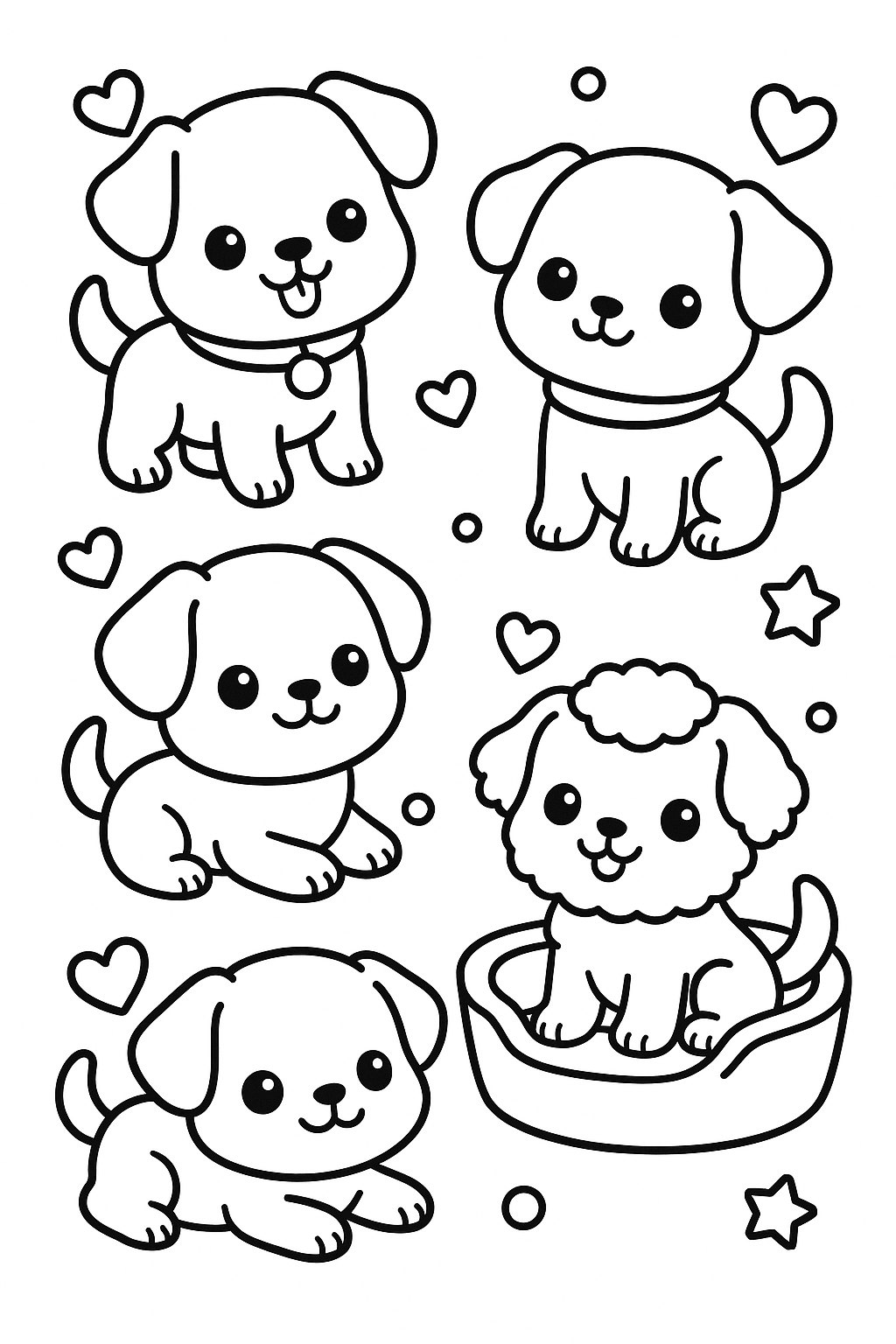 ✨ 300 Kawaii Ausmalbilder – Digitale Downloads zum Sofort-Ausdrucken ✨