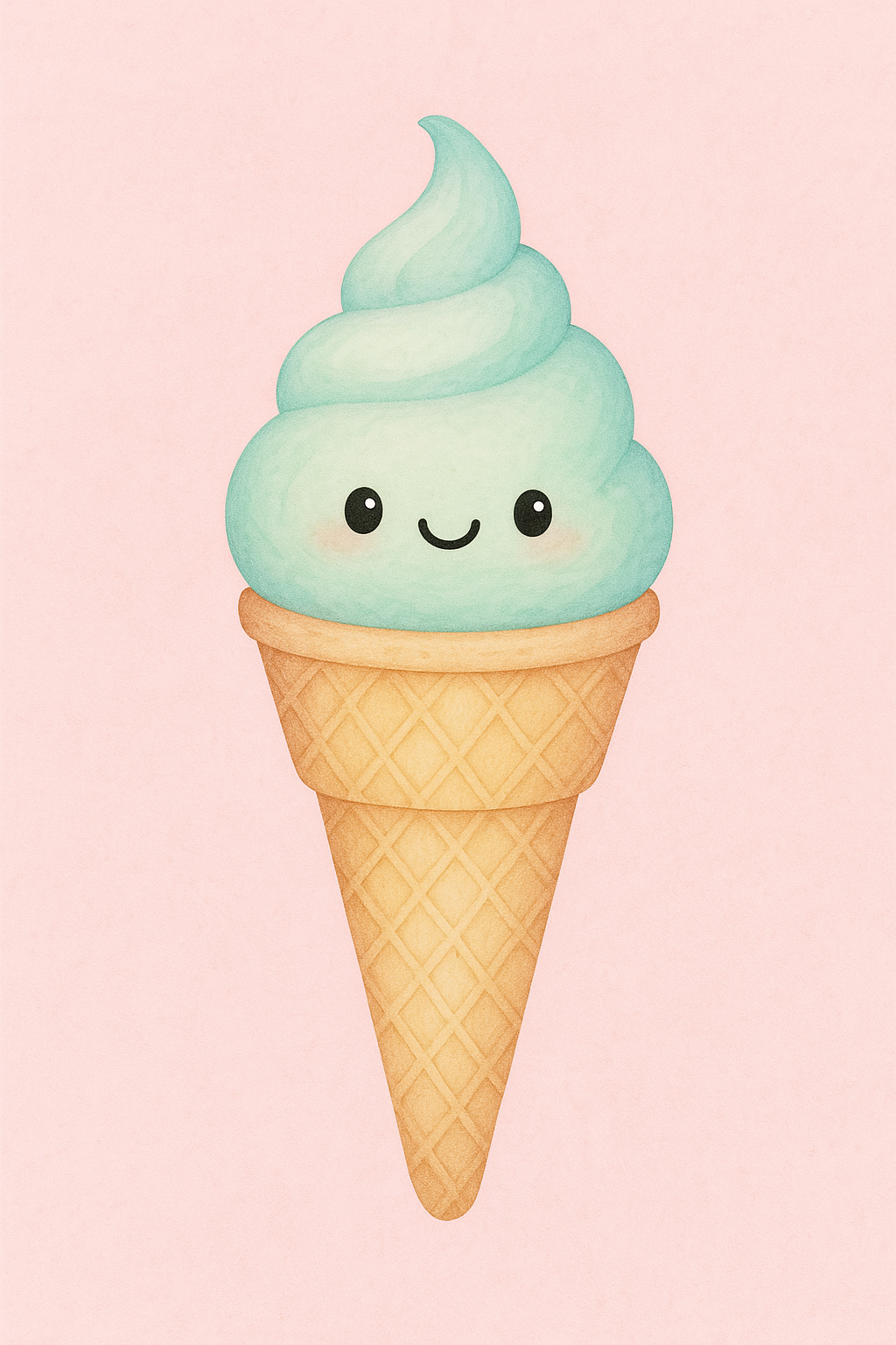 🍼 Süßes Poster-Set – Zuckerwatte, Eis & Lolli mit Gesicht – Perfekt fürs Kinderzimmer