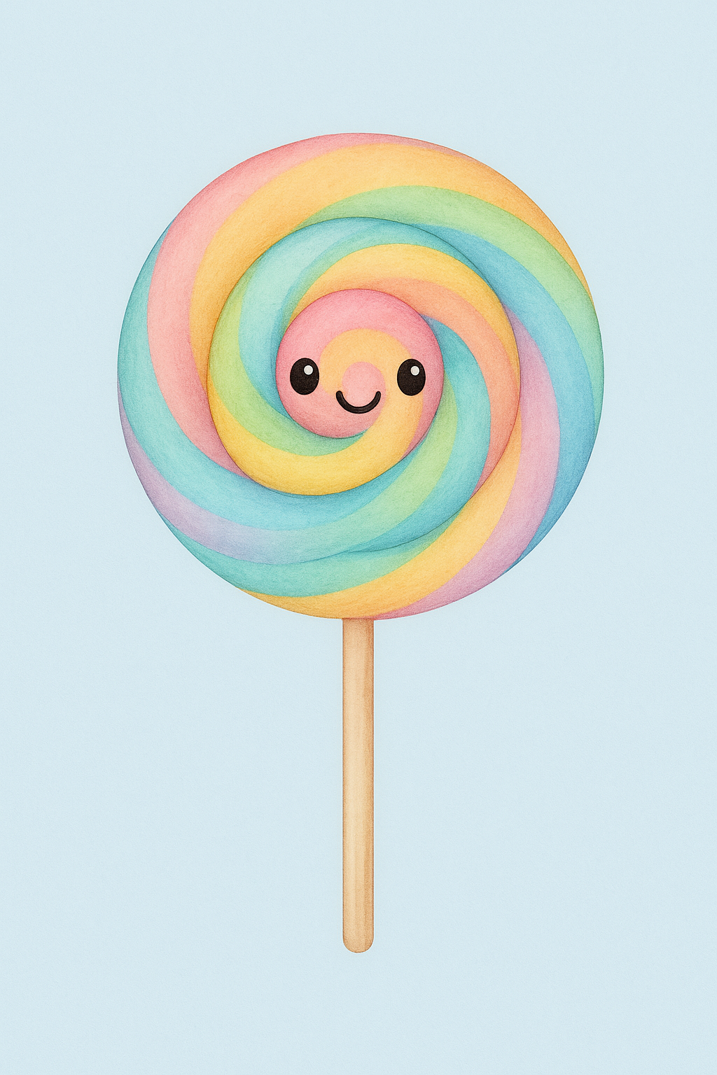 🍼 Süßes Poster-Set – Zuckerwatte, Eis & Lolli mit Gesicht – Perfekt fürs Kinderzimmer