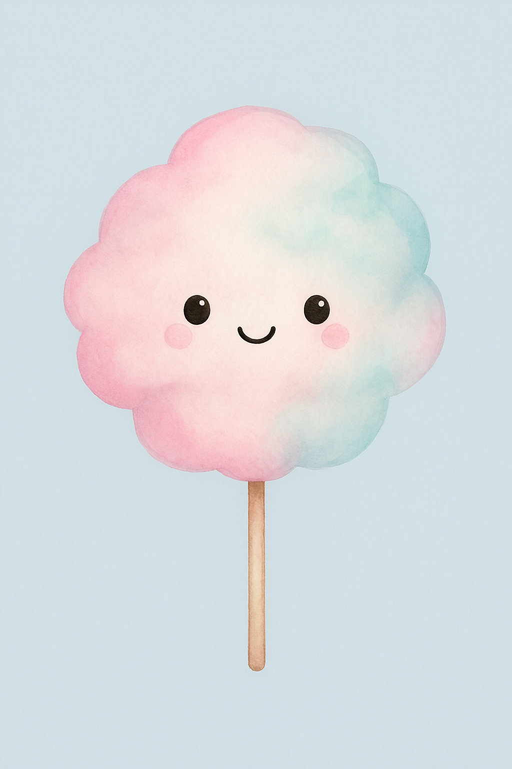 🍼 Süßes Poster-Set – Zuckerwatte, Eis & Lolli mit Gesicht – Perfekt fürs Kinderzimmer