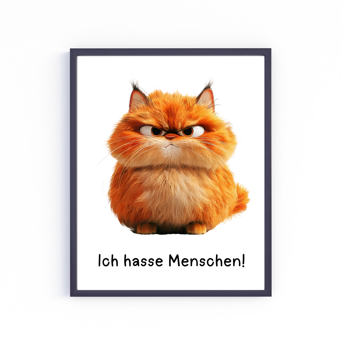 😾 Grumpy Cat Poster – „Ich hasse Menschen!“ – Sarkastische Wandkunst für Katzenfans