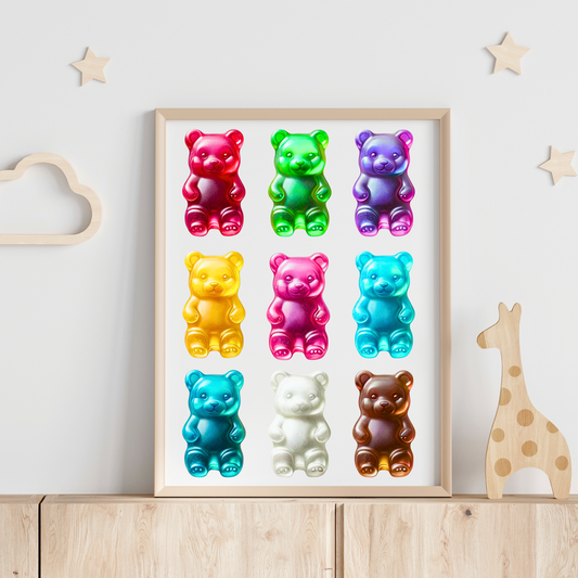 Buntes Gummibärchen-Poster