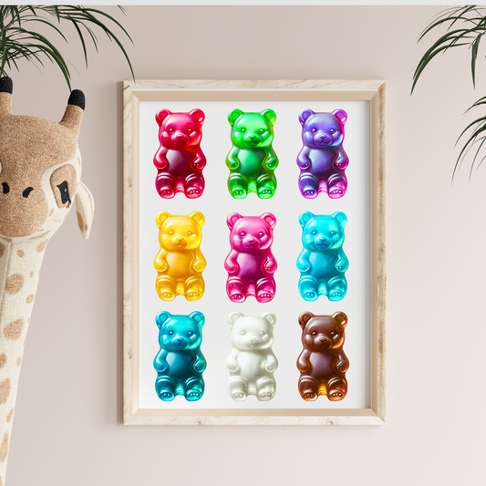 Buntes Gummibärchen-Poster