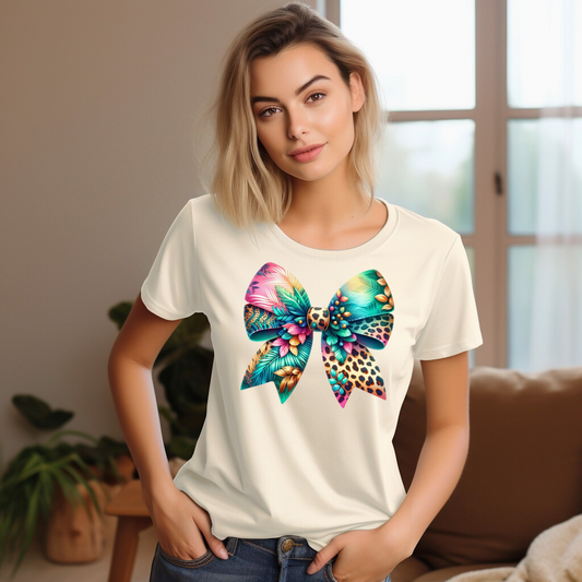 Cute Colorful Bow T-Shirt