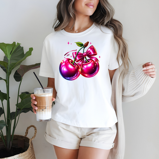 Cherry Shirt, Trending Summer Fruit Shirt,Cherry Lover Gift,Vintage Cherries Top,Aesthetic Cherry Tshirt